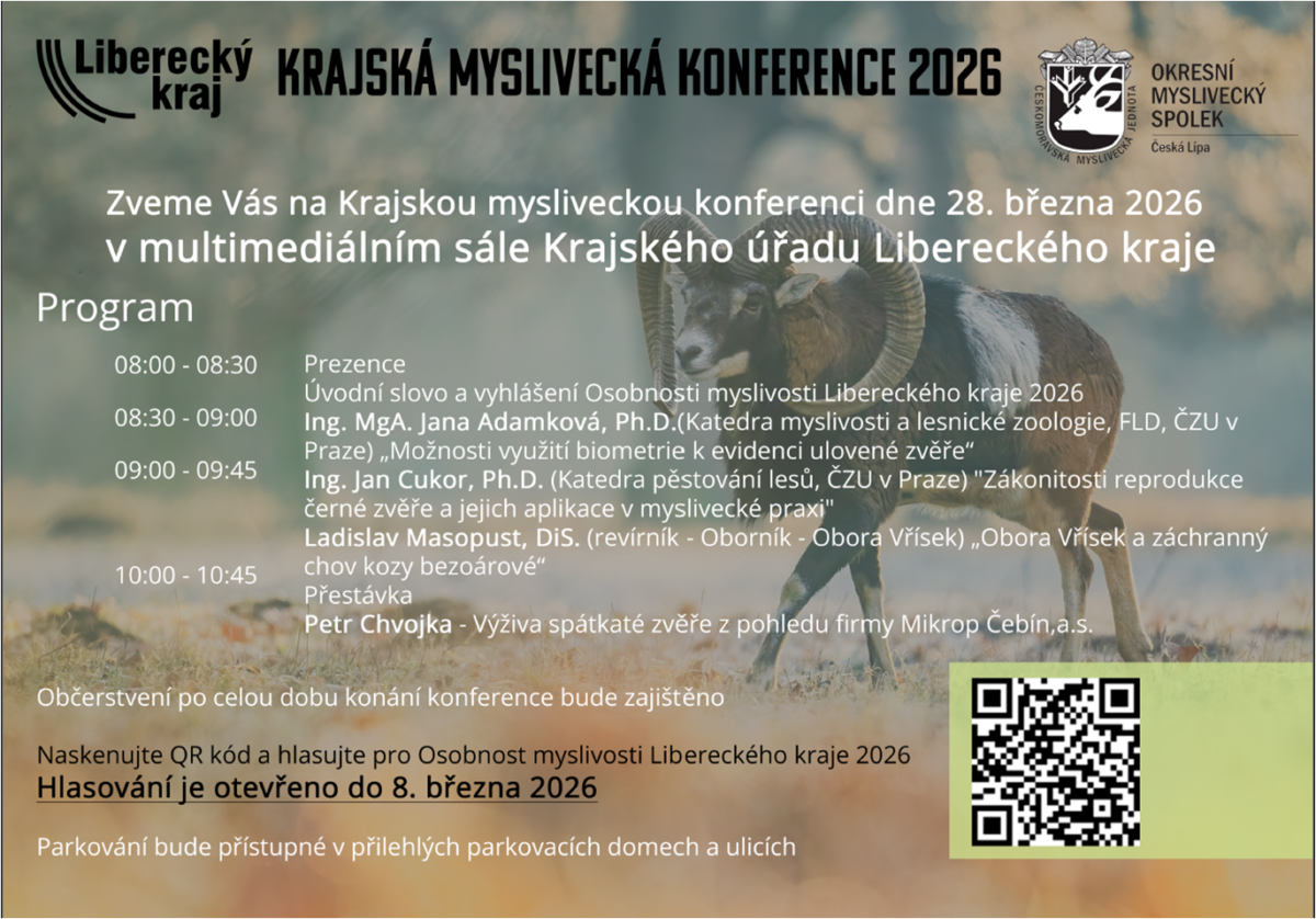 Krajská myslivecká konference Libereckého kraje 2026